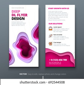 DL flyer design. Corporate business template for brochure or flyer. Layout with modern elements and abstract background. Creative concept flyer or brochure.