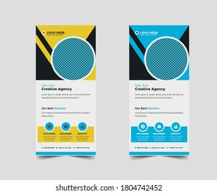DL flyer design template. DL Corporate business template.Creative concept vector flyer