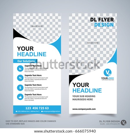 dl flyer design template dl corporate のベクター画像素材