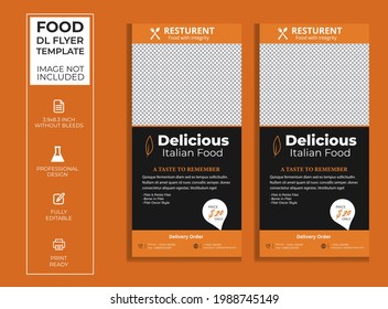 DL food flyer vector dl food flyer template design.