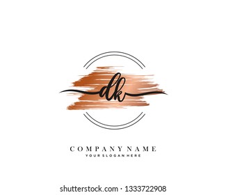 DL handwriting initial  logo vector