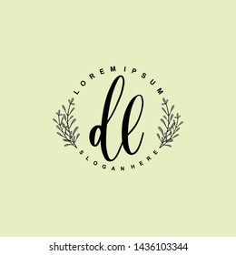 DL Initial beauty floral logo template
