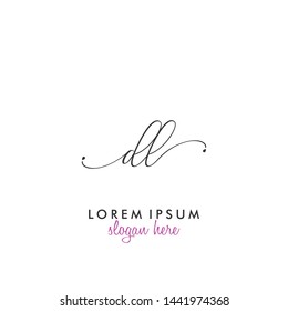 DL Initial beauty monogram logo vector