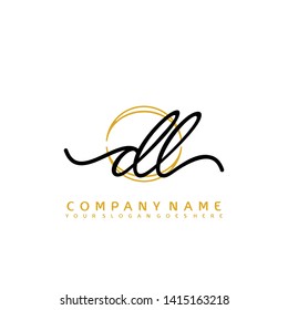 DL Initial handwriting logo concept
