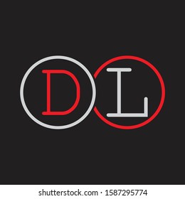 DL Initial letter linked circle capital monogram logo modern template