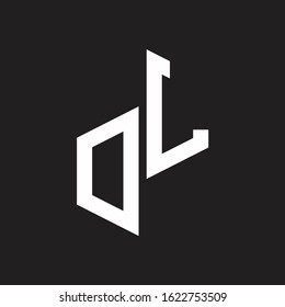 DL Initial Letters logo monogram with up to down style