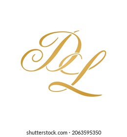 DL initial logo design vector stock