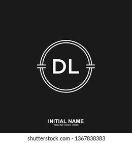 DL Initial logo letter with minimalist concept vector 