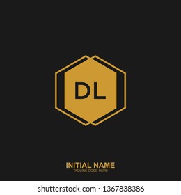 DL Initial logo letter with minimalist concept vector 