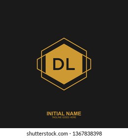 DL Initial logo letter with minimalist concept vector 