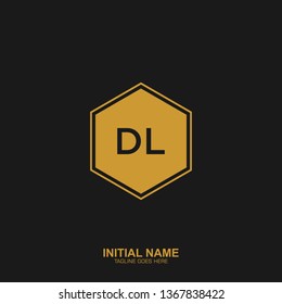 DL Initial logo letter with minimalist concept vector 