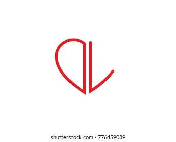 DL Initial love icon