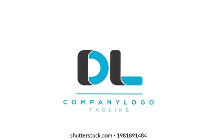 DL initials monogram letter text alphabet logo design