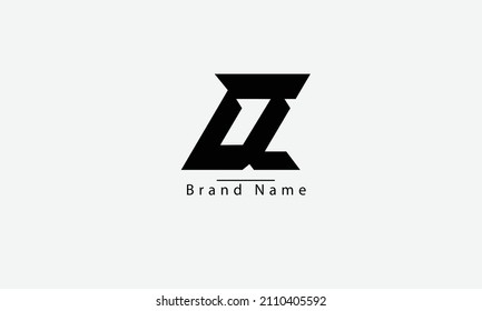 Plantilla de monograma del logotipo del vector abstracto DL D L