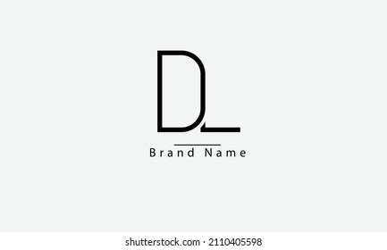 DL LD D L abstract vector logo monogram template