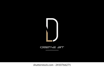 DL, LD, D, L abstract letters logo monogram