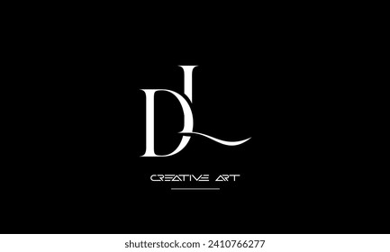 DL, LD, D, L abstract letters logo monogram