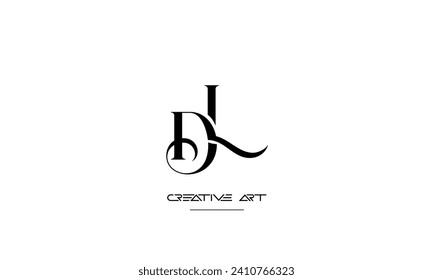 DL, LD, D, L abstract letters logo monogram