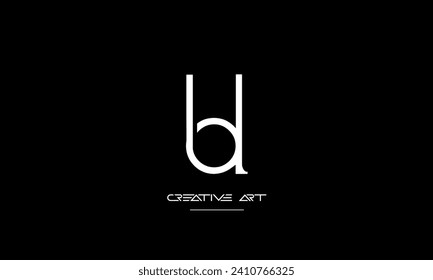 Monograma del logotipo de las letras abstractas DL, LD, D, L