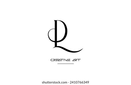 DL, LD, D, L abstract letters logo monogram