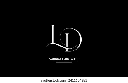 DL, LD, D, L abstract letters logo monogram