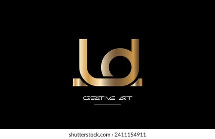 DL, LD, D, L abstract letters logo monogram