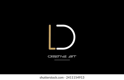 DL, LD, D, L abstract letters logo monogram