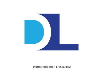 DL or LD Letter Initial Logo Design, Vector Template