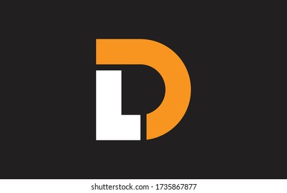 DL or LD Letter Initial Logo Design, Vector Template