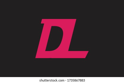 Diseño de logotipo inicial de letra DL o LD, plantilla de vector