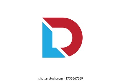 DL or LD Letter Initial Logo Design, Vector Template