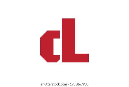 Diseño de logotipo inicial de letra dl o ld, plantilla de vector