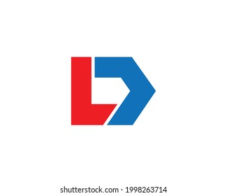 PLANTILLA DE VECTOR DE DISEÑO DE LOGOTIPO DL Y LD LETTER.