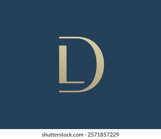 DL or LD letter logo icon design. Classic style luxury initials monogram.