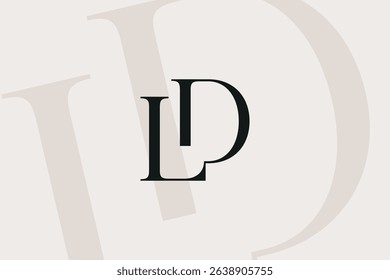 DL or LD letter logo icon design. Classic style luxury initials monogram.