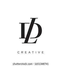 dl or ld  logo design vector icon