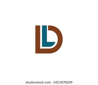 DL LD logo design vector template