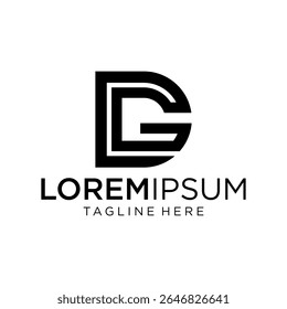 DL letter design with geometric and minimalist shapes that reflect professionalism and flexibility. Suitable for modern businesses such as technology, consulting, or personal branding