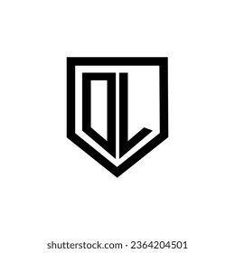 DL letter logo design with white background in illustrator. Vector logo, calligraphy designs for logo, Poster, Invitation, etc.
