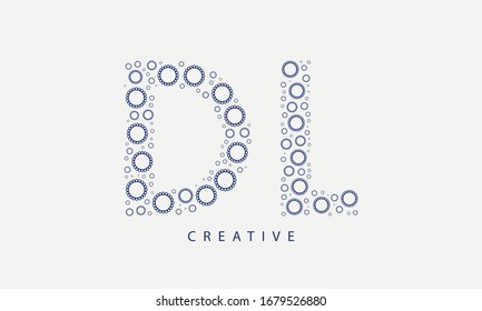 Logotipo de letra DL, icono, diseño de elementos vectoriales
