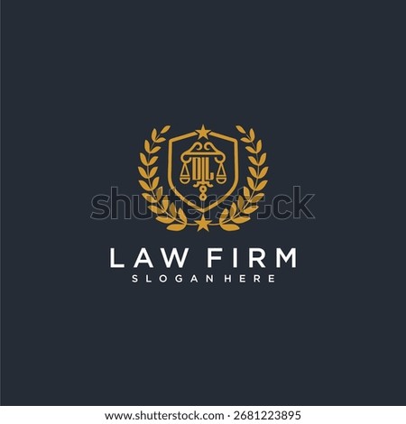 DL letter monogram logo for lawfirm with pillar and leaf image design