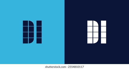 DL logo design with tile shape. Minimalist and modern vector illustration design suitable for business or brand