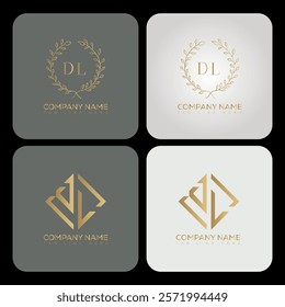 DL luxury typography letter logo. DL Creative style logo but still simple lettering and modern. 
