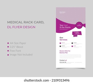 DL Medical Rack Card Template