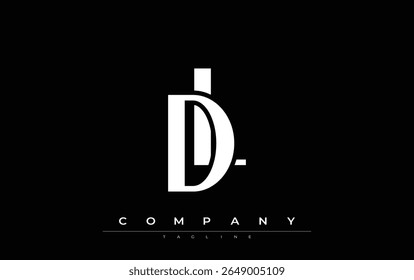 DL Modern Initials Logo Design. Branding logo with stylized initials showcasing bold design and modern aesthetic. Ideal for professional business branding or creative projects focusing on minimalistic