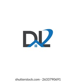 DL real estate logo, DL logo, DL letter logo, monogram, house , alphabet, property ,interior, minimalist Symbol, real estate, alphabet, construction, residential, symbol, sign, letter, architecture.