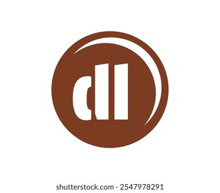 DL sport emblem or team logotype. Ball logo with a combination of Initial letter D and L for balls shop, sports company, training, club badge. Vector illustration.