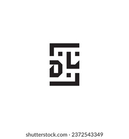 DL square concept retro logo in high quality professional design that will print well across any print media