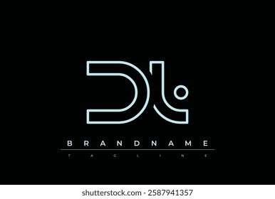 DL Technology Letter Logo Template. This tech letter logo is a graphic mark that uses letters to represent a technology company.
