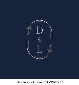 DL wedding initial logo letters in high quality professional design that will print well across any print media